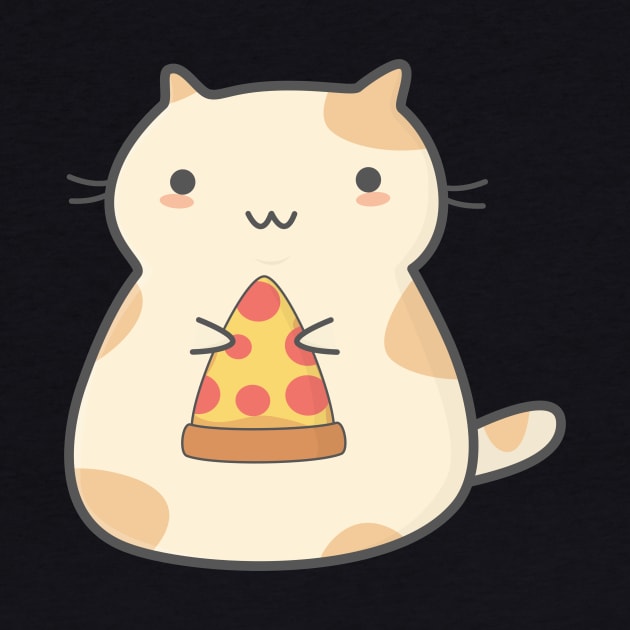 Cute Pizza Cat T-Shirt by happinessinatee